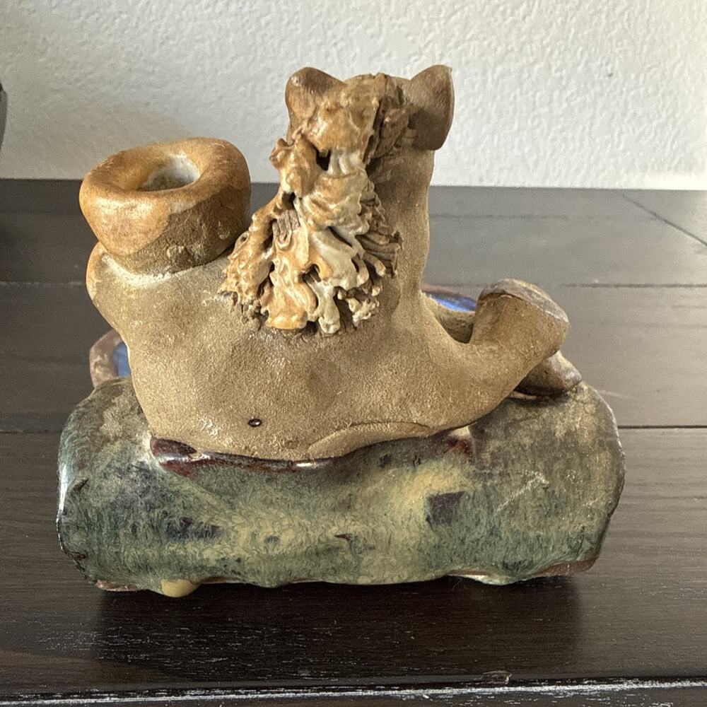 VTG. ART STUDIO POTTERY WHIMSICAL TRINKET DISH - Picture 4 of 9